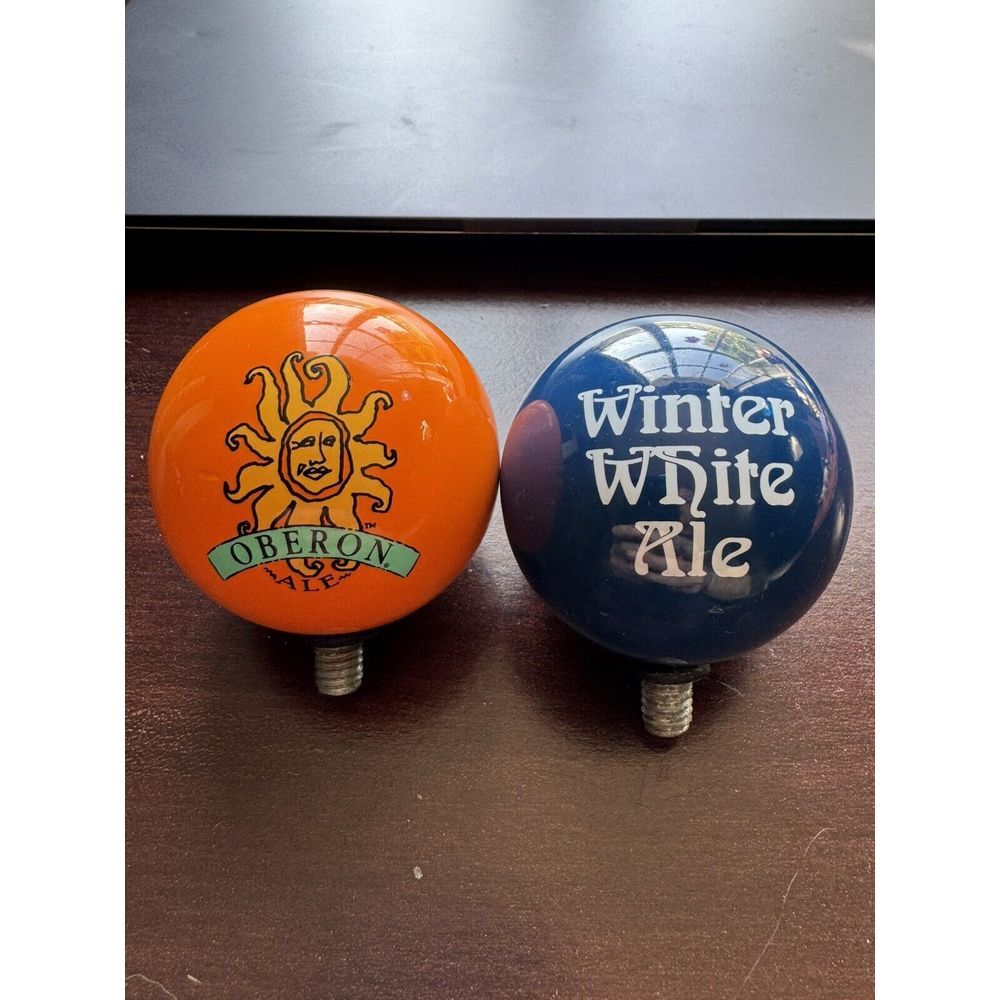 Set of 2 Bell's Oberon & Winter White Ale Draft Beer Tap Handle Tapper Mancave